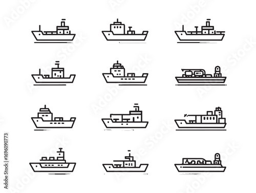 Oil tanker transportation cargo ship illustration