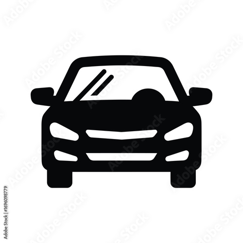 Sleek car icon for automotive design, modern transportation solutions and stylish vehicle concepts, perfect for websites and app interfaces.