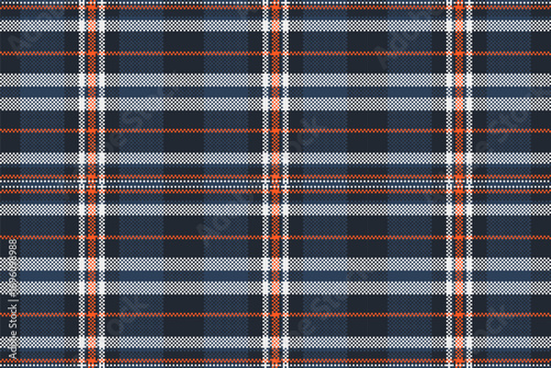 Refresh plaid background tartan, goose fabric check textile. Girl vector texture pattern seamless in dark and blue colors.