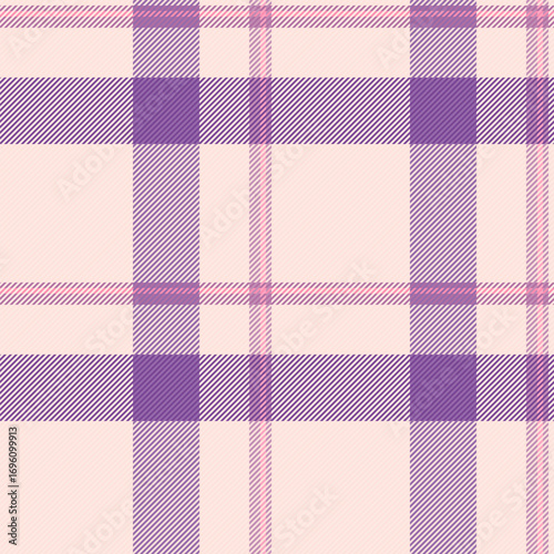 Floor check fabric textile, micro pattern texture background. Handmade tartan seamless vector plaid in light and misty rose colors.