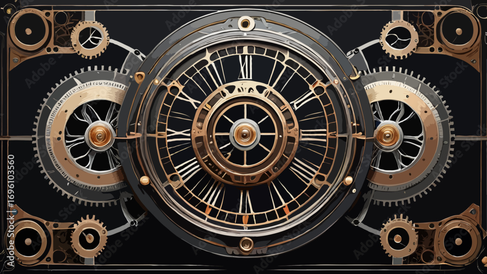 Obraz premium old clock mechanism