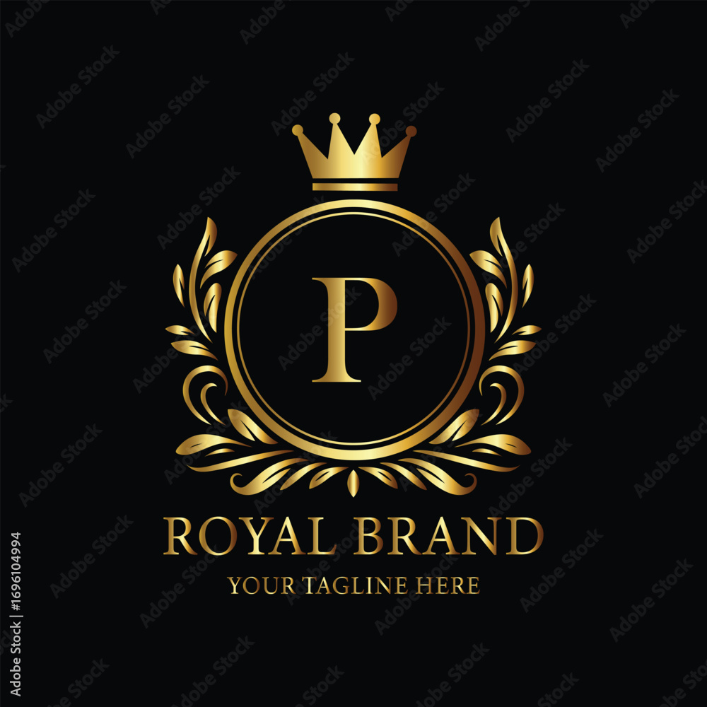 Fototapeta premium Elegant Gold Monogram 