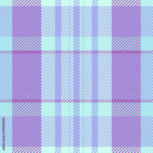 Pastel plaid pattern in trendy, calming hues. Ideal for backgrounds, fabrics, or designs requiring a cozy, soft, and stylish texture. Versatile and appealing.
