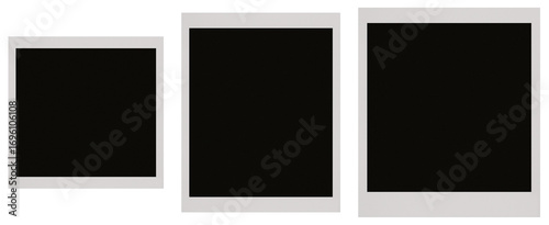 Quadro su tela set of blank photo frames,Retro photo frames with shadow isolated on transparent background