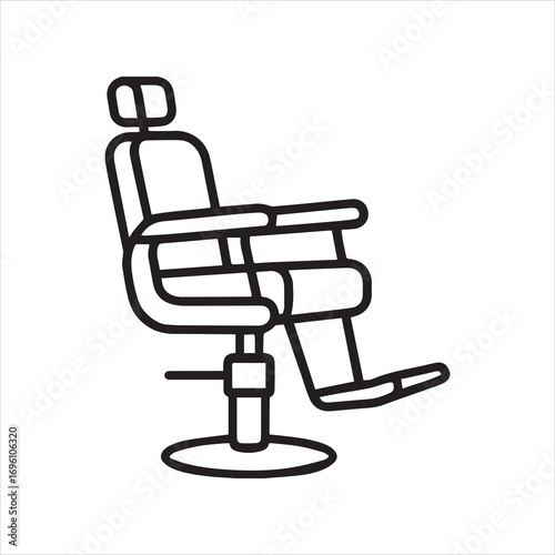 Vector barber chair outline icon