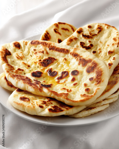 Simple Plain Naan Bread for Packaging and Menu