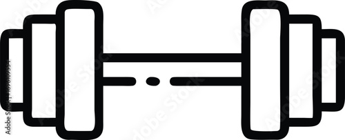 Line Art Dumbbell Icon weight exercise