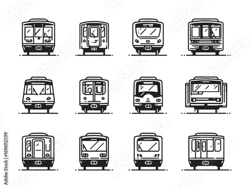 Subway train efficient mass transit vehicle