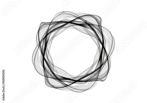 Abstract organic swirling geometric pattern with ethereal wispy flowing lines creating a mesmerizing visual