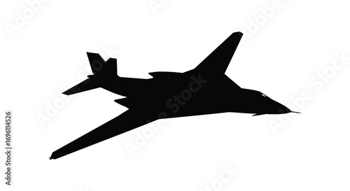 a sleek black silhouette of a modern fighter jet