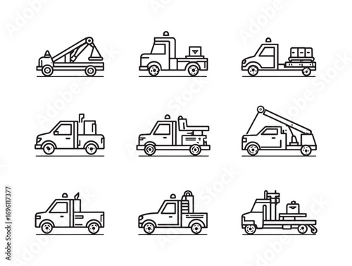 Tow Truck Icon For Emergency Services