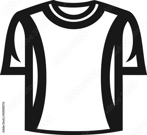Modern men’s T-shirt outline vector art, ideal for boutique branding, apparel logos, clothing shop graphics, and stylish lifestyle posters.