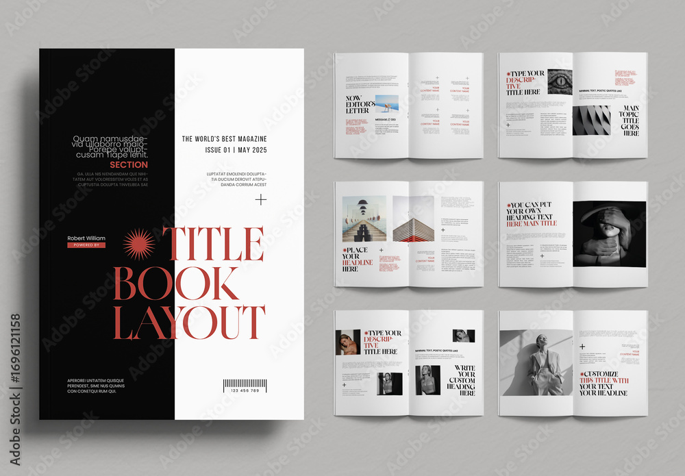 Book Layout Template Stock Template | Adobe Stock