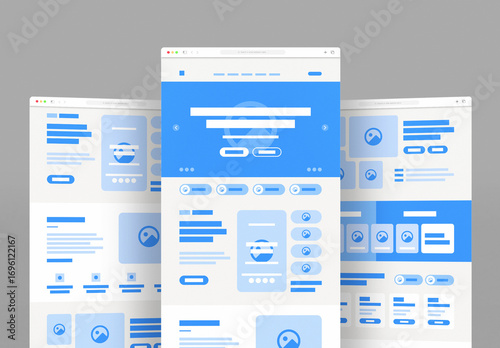 Innovative Landing Page Wireframe Template for Modern Web Design