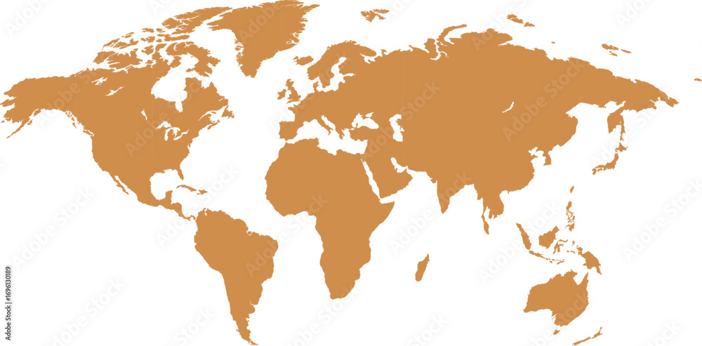 Obraz premium Abstract World Map – Minimal Vector Template