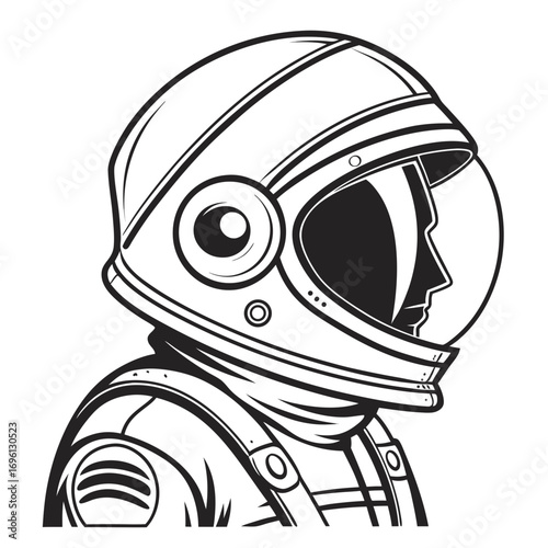 Astronaut Vector Illustration of Space Explorer