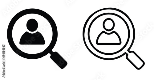 magnifying glass icons