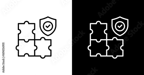 Regulation Puzzle White Icon Set Design