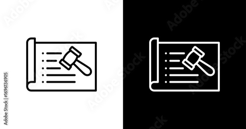 Regulatory Blueprint White Icon Set Design