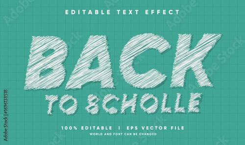 back to scholle vector text effect with modern style