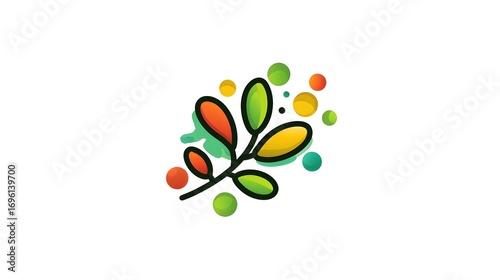 Detailed Minimalistic and Vibrant Phytonutrients Icon for Digital and Print Media with Dynamic Gradient Effects