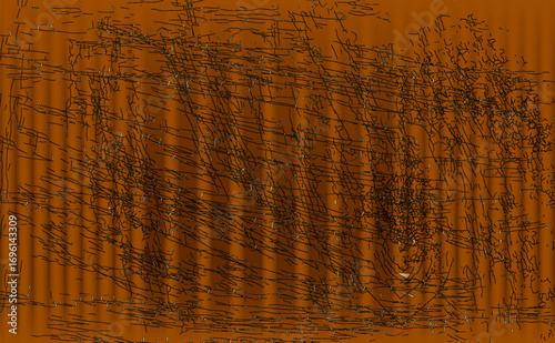 Rustic orange abstract grunge background featuring scratches, distressed lines, and worn textures. Ideal for creative design projects, wallpapers, album covers, posters, and vintage style artwork..