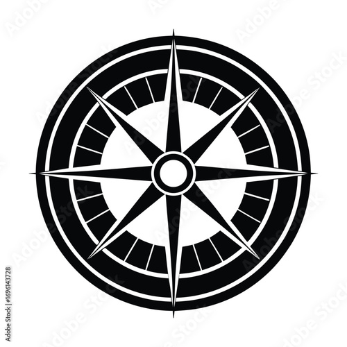 Feng Shui Compass Vector Icon