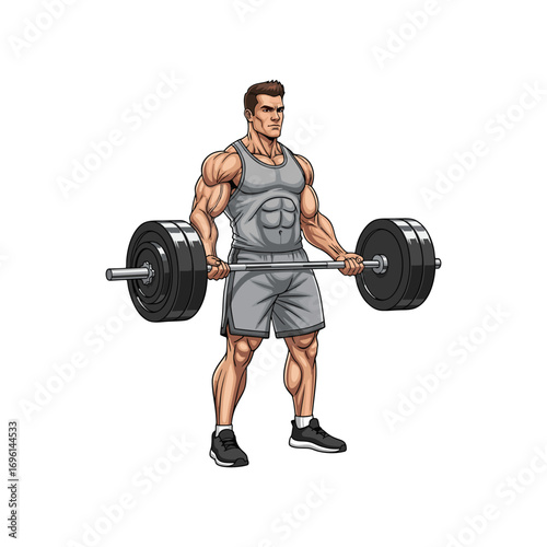 man lifting weights