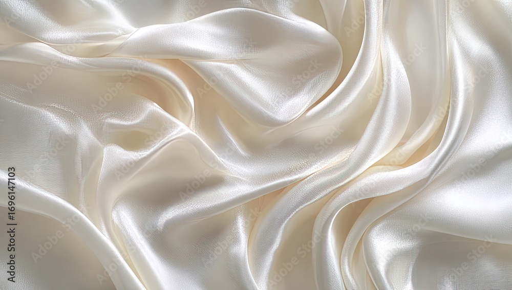 Fototapeta premium Creamy silk fabric texture
