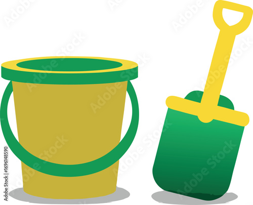 realistic free vector childrens toys bucket eps