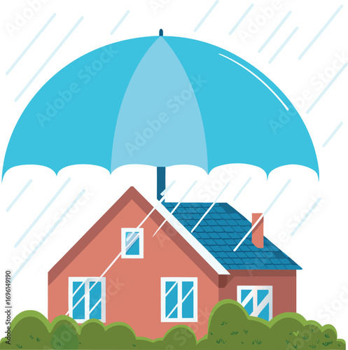 realistic logo house insurance concept real estate eps