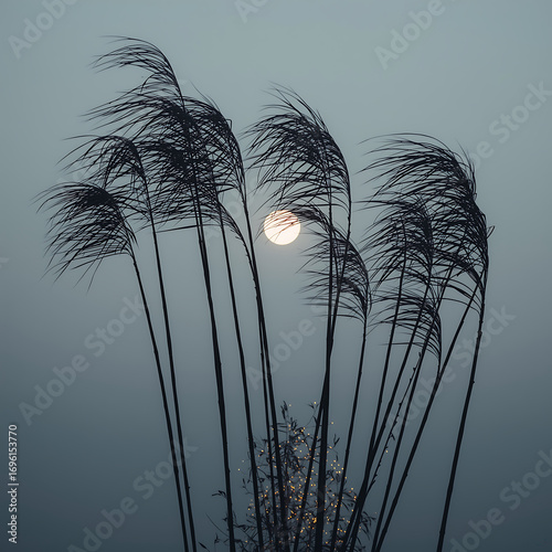 tall bamboo stalks swaying gently in the wind