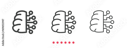 Super intelligence icon. Thin line icon vector