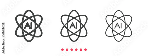 Artificial intelligence icon. Thin line icon vector