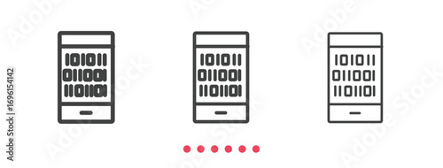 AI application icon. Thin line icon vector
