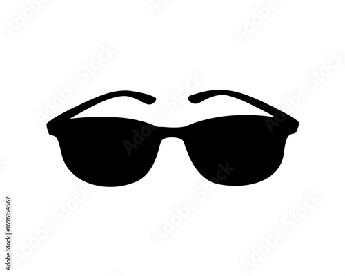 A silhouette of a classic pair of sunglasses for sun protection