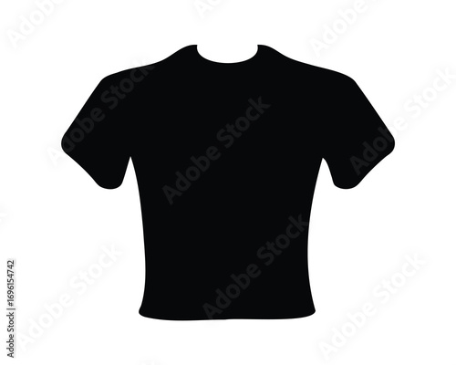 Black tshirt mockup template on a white background for design