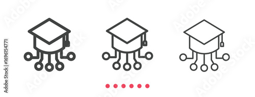 Machine learning icon. Thin line icon vector