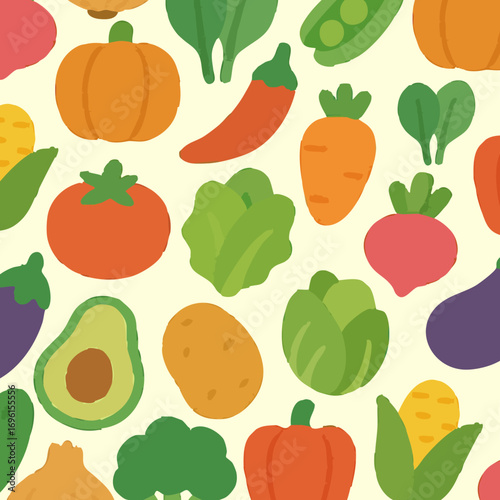 Various vegetable pattern, healthy food ingredient illustration, fresh veggie design, isolated cooking decoration