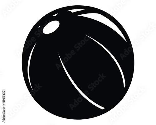 A black and white illustration of a stylized bowling ball image