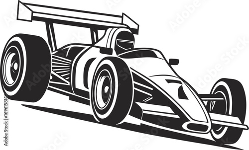Racing Car Silhouette Vector, Sports Car Outline vector Illustration, Fast Vehicle Black Silhouette vector, Motorsport Car Vector Design