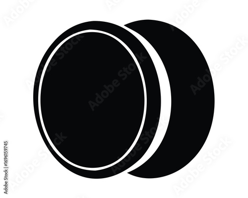Overlapping circles in black and white with an intriguing sense of depth