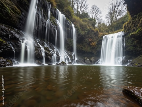 Tranquil Pool at White Lady Falls, England