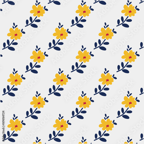 Soft pastel floral pattern with scattered blooms.