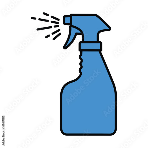 vector Keep it clean with a crisp spray bottle icon