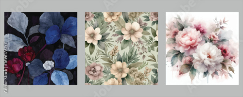 Beautiful floral arrangements with a variety of colors and textures