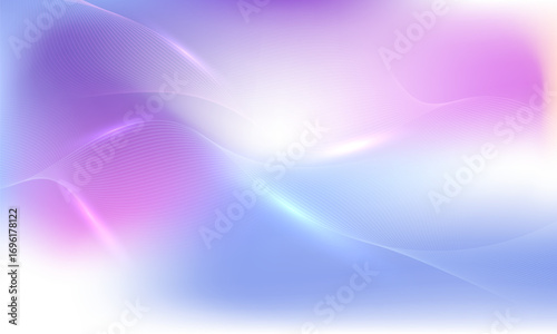 Abstract modern blue and purple gradient background with glowing wavy lines. Vector illustration