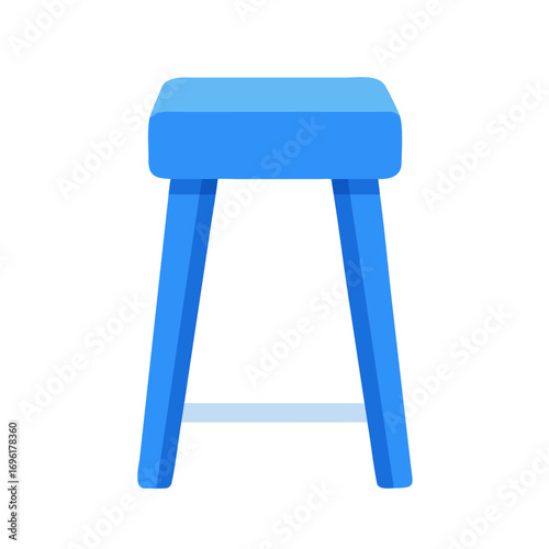 blue wooden chair