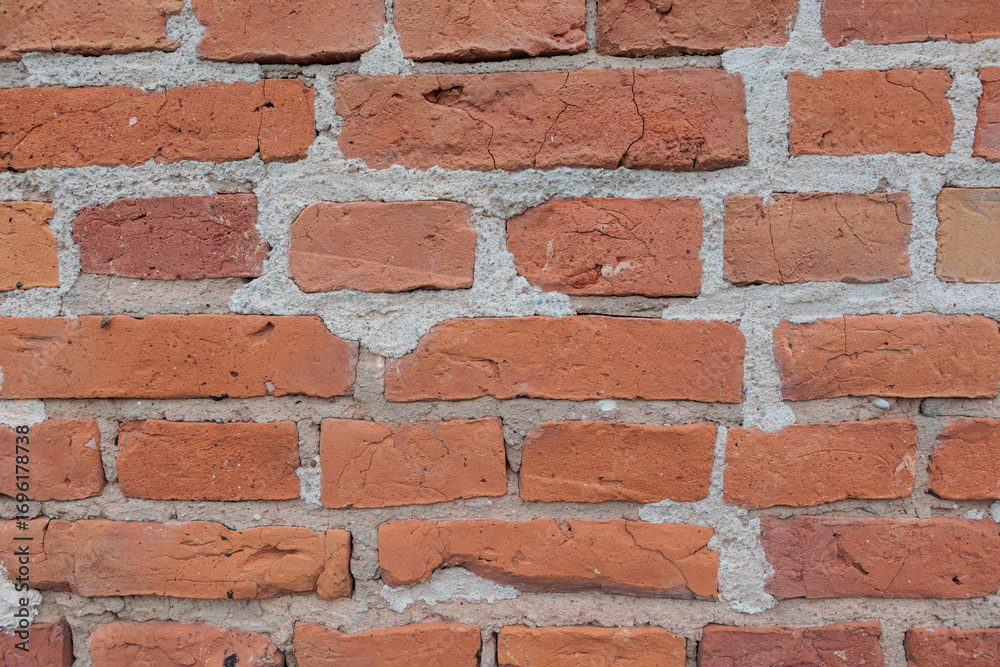 Fototapeta premium Old red brick wall background texture