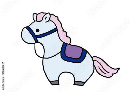 薄青系子供むけの可愛い馬